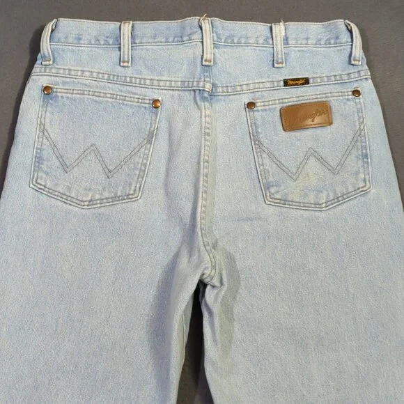 Wrangler Jeans Men's 33x34 Fits 32x33 Blue 936GBH Cowboy Cut Slim Denim Western - Picture 4 of 11